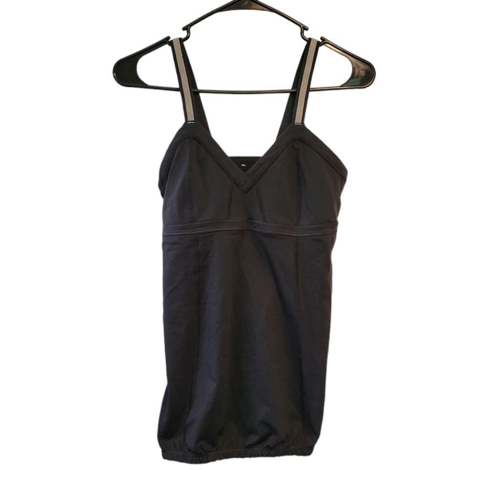 Lululemon Light Up Run Reflective Black Tank Top Size 8